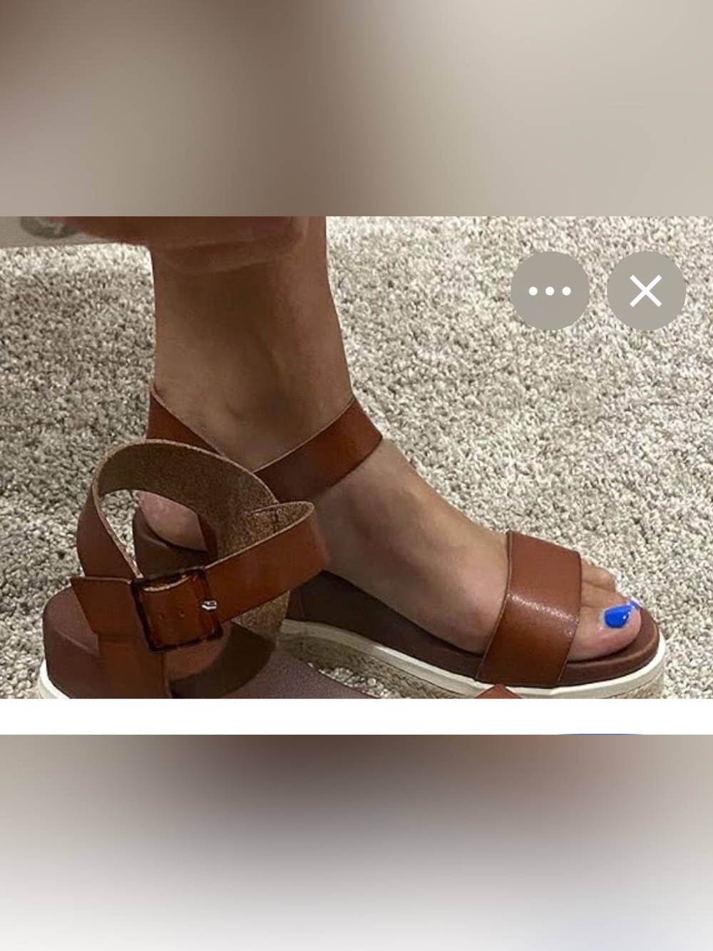 MIA Kiera Brown Platform Espadrille Sandals, 9